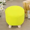 Funda elástica de cobertura total para taburete redondo pequeño, funda para taburete pequeño, funda para taburete para cambiarse los zapatos, funda para cojín de asiento, funda para taburete cuadrado pequeño