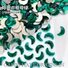 Producto Nuevo Popular Transfronterizo 5*8 Forma de Luna Planos Diamantados Fondo Diamantado Joyería Accesorios Vidrio Arte de Uñas Diamante Al Por Mayor