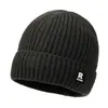 Chapéu de lã masculino inverno com mais veludo mais grosso chapéu de malha circunferência da cabeça grande adulto proteção para as orelhas quente proteção contra o frio chapéu de esqui para atividades ao ar livre