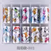 Pegatinas para uñas populares mariposa papel de transferencia serie de flores tema especial transfronterizo para Amazon popular 2021 Nuevo