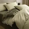 Conjunto de cama de quatro peças 100% algodão, algodão lavado, respirável, confortável, inspirado em dopamina, design vibrante color-block, disponível para dropshipping