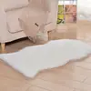 Alfombra de Lana Sintética para Alquiler de Hogar, Alfombrilla Larga de Cabello para Mesita de Noche, Sofá de Dormitorio, Felpudo para Ventana Saliente de Balcón, Cojín de Felpa