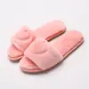 Pantuflas de algodón de invierno para mujer, de casa, para interior, de felpa, de una tira, 2019, nuevas de moda en internet, zapatos de pelo, fabricantes, en stock