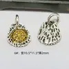 Xizang Liga Xizang Prata Zakiram Pulseira com Pingente Pingente de Etiqueta Bicolor Acessórios para Joias Artesanais DIY Atacado