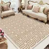 Alfombra Transfronteriza Geométrica de Lujo Ligero Estilo Americano, Rayas Simples, Lavable, Antideslizante, Adecuada para Sala de Estar y Dormitorio, Plegable