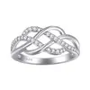 Joyería de Plata Anillo de Diseño de Plata de Ley S925 Joyería de Exportación Anillo de Plata Anillo Retorcido Anillo de Plata S925