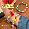 Pulsera Creativa Dulce y Juguetona de Dopamina para Niñas, Pulsera Versátil y de Moda con Cuentas de Manzana y Estrella, Accesorio de Mano de Alto Valor
