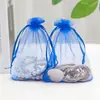 Sacos de doces para casamento, sacos de presente vermelhos, sacos de malha com cordão, sacos de presente para sementes, amendoins, doces, atacado