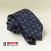 Corbata Elegante con Patrón Retro, Corbata Formal Atada a Mano, Atuendo Formal para Novio de Boda, Corbata Estampada Moda Estilo Hong Kong 8cm