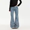 Jeans Americano Estilo Napoleão Cintura Baixa Feminino Novo Estilo Design de Nicho Toque de Luxo Emagrecedor Micro Flare Valoriza as Pernas Calça Longa Tendência