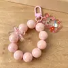 Llavero Colgante de Princesa Sirena de Moda con Cuentas Oso para Funda de Auriculares Cadena Colgante Adorno para Bolso de Niña