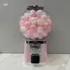Máquina Gachapon Rosa Pequena Equipamento para Eventos Comerciais Máquina de Brinquedo de Mesa Máquina de Doces Redonda Máquina Operada por Moeda de Abertura