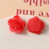 Pendientes de resina de imitación mate con forma de rosa bicolor, para hacer uno mismo, con forma de horquilla, para carcasa de teléfono móvil, venta al por mayor