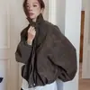 Chaqueta de cuero mate retro americana para mujer, nuevo estilo primavera y otoño 2026, chaqueta fresca y casual de caída suave