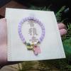 Pulsera de Cuentas Sueltas de Amatista Lavanda Hecha a Mano para Mujer, Accesorios de Joyería Pulsera de Cristal con Colgante de Cierre Ruyi Vintage