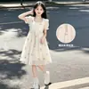 Hermoso Vestido de Princesa para Niña Verano 2026 Estilo Nuevo Delgado y Elegante Dulce Vestido de Verano Lindo Vestido Bordado