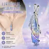 Pingentes Criativos Artesanais Enrolados com Arame para Comércio Exterior Europeu e Americano, Colares de Joias Coloridas com Pedras Brutas em Coluna de Cristal Natural Estilo Europeu e Americano