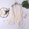 Novo cachecol de chiffon protetor solar xale liso longo grande fino primavera e outono cor sólida doce cor lenço toalha de praia