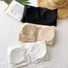 Sujetador de una pieza sin tirantes de seda helada sin costuras para mujer, Antideslizante, Anti-exposición, Espalda bonita, Sin tirantes, Abotonado, Lencería de verano