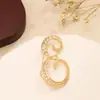 Broche Alfabeto de 26 Letras Estilo Europeu e Americano, Alfinete Elegante e Estiloso, Liga de Metal com Strass, Broche Chique, Atacado Transfronteiriço