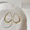 Adecuados para niñas, populares y modernos pendientes metálicos con forma de gota de agua, pendientes sencillos de alta gama estilo coreano para el día a día, superventas al por mayor