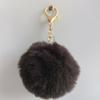 Colgante de bola de pelo sintético de conejo rex de imitación de 8 cm, llavero, accesorios para bolso de joyería DIY, colgante de bola de lana al por mayor