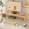Soporte elevador de computadora de madera maciza, elevador de monitor de escritorio, organizador de estación de trabajo, base de soporte, dispositivo de soporte de pantalla