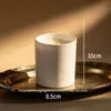 Velas aromáticas sem fumaça românticas personalizadas, presentes de aniversário, copos de vidro fosco multicoloridos, fragrância para decoração de casa
