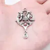 42x 27mm 3.6g plata antigua DIY accesorios para collar pulsera amuleto colgante estrella luna
