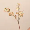 Decoración de planta verde hoja de dinero de eucalipto artificial para micro paisajismo, plantas artificiales para decoración del hogar, arreglo floral, accesorios de fotografía