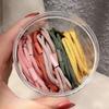 Banda elástica de goma de color en caja coreana para mujer, cuerda para atar el cabello, accesorio para el cabello duradero, cuerda simple para el cabello