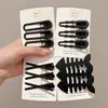 Pinza para el Cabello Negra Mate Sencilla, Pinza para Flequillo Lateral, Horquilla de Nuevo Estilo que No Deja Marca, Pinza de Pato, Accesorio para el Cabello
