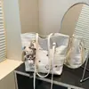 Bolsa de Praia para Férias na Beira-Mar Feminina 2025 Nova de Verão Bolsa de Ombro Trançada Grande Capacidade Bolsa Tote de Palha de Axila