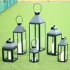 Enfeites de Candelabro Estilo Europeu Lanterna de Ferro Retrô Suporte Criativo para Velas Lâmpada de Chão à Prova de Vento Adereços de Casamento Lanterna de Cavalo Bolsa