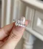 Anel furado para mulheres, simples, estiloso, versátil, aberto, anel de dedo ajustável, design de nicho, luxo leve, toque de alta qualidade