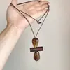 Nuevo Collar Colgante de Cuentas de Madera Estilo Chino con Resina, Cadena Minimalista Elegante de Nicho para la Clavícula, Joyería Versátil de Lujo Ligero de Alta Gama para Mujeres