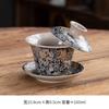 Tigela Gai Sancai Tigela de Chá Xícara de Chá Grande Cerâmica Única Porcelana Branca Jogo de Chá Kung Fu Porcelana Azul e Branca com Tampa