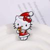 Alto senso nicho desenhos animados bonito metal emblema da árvore de Natal roupas saco acessórios boch de Natal joias atacado
