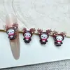 Adornos Navideños de Dibujos Animados Sanrio para Uñas Ciervo Lindo Santa Gato Kt Decoraciones para Uñas y Aretes DIY