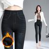 Leggings Imitação Jeans para Mulheres para Usar como Roupa Externa, Leggings Estampadas Slim e Versáteis Outono e Inverno, Calças Lápis de Cintura Alta Tamanho Grande Transfronteiriço