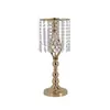 Castiçal de Cristal Novo Transfronteiriço Vaso Dourado Torcido Decoração para Jantar Ocidental Galvanoplastia Palco T Adornos de Estrada Lead Adereços de Casamento