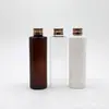 200 ml Tapa de Aluminio de Hombro Plano Botella de Plástico Botella PET Botella Separadora de Agua Cosmética Botella Lew Pura Botella de Plástico Botella para Gel de Ducha