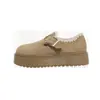 Zapatos Birkenstock con Plataforma de Encaje y Terciopelo para Mujer en Otoño e Invierno Casual Antideslizantes Cálidos Zapatos de Mocasín de Una Sola Pierna con Suela Gruesa y Zapatos de Algodón