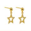 Preço FixoBrincos Prata de Lei S925 Brincos Estrela Dinâmicos Nicho Minimalista Acessórios Versáteis Presilhas de Orelha de Alta Qualidade