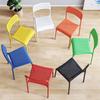 Silla de Plástico para el Hogar Silla de Comedor Moderna Simple Silla de Entrenamiento para Adultos Silla de Oficina con Respaldo Silla para Escritorio de Estudiante