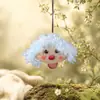 Pingente de Boneca de Casca de Fruta Natural Produto Acabado Pingente de Cachorro de Cabelo Cacheado Boneca Fofa e Simples Estilo Floresta Lembrança de Ponto Turístico Boneca de Casca de Fruta