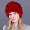 Suministro Sombrero de Invierno para Mujer de Piel de Conejo Rex Sombrero Trenzado de Piel de Conejo Sombrero Piña Espiral de Piel de Conejo Sombrero Cálido Engrosado