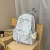 Mochila Escolar Grande de Bolinhas Estilo Novo para Meninas do Ensino Fundamental, Mochila Versátil e Estilosa para Alunas