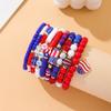 Pulseras Transfronterizas, Juegos de Pulseras del Día de la Independencia Americana, Joyería de Arcilla Suave con Cuentas a la Moda Temática de la Copa del Mundo de EE. UU. al por Mayor
