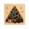 Pintura com diamantes temática de Natal com designs de alienígenas, uma atividade de artesanato DIY para decoração de casa, perfeita para decorações e enfeites de Natal, apresentando um efeito de pintura com diamantes 3D